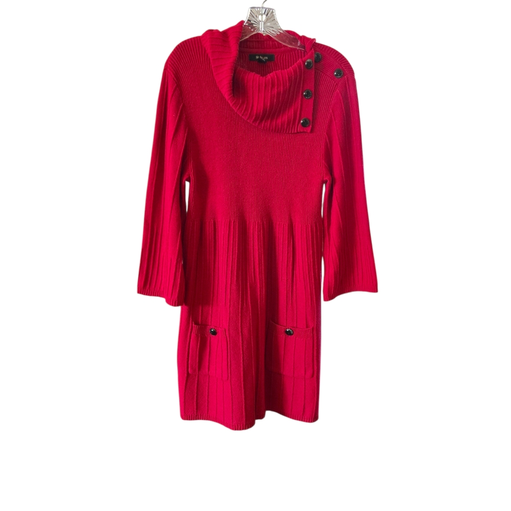 Style & Co. Vibrant Red Turtleneck Sweater with Button Details‎